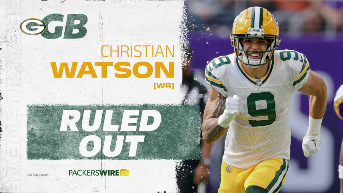 Packers rule out WR Christian Watson (hamstring) for Week 1 vs. Bears