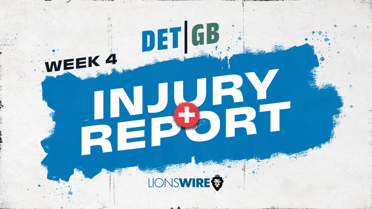 Lions final injury report for Week 4: 3 players ruled out, 5 starters listed as questionable