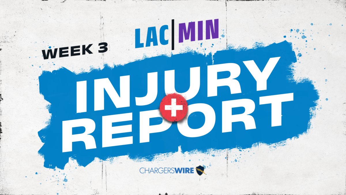 Wednesday’s injury report for Chargers ahead of matchup vs. Vikings
