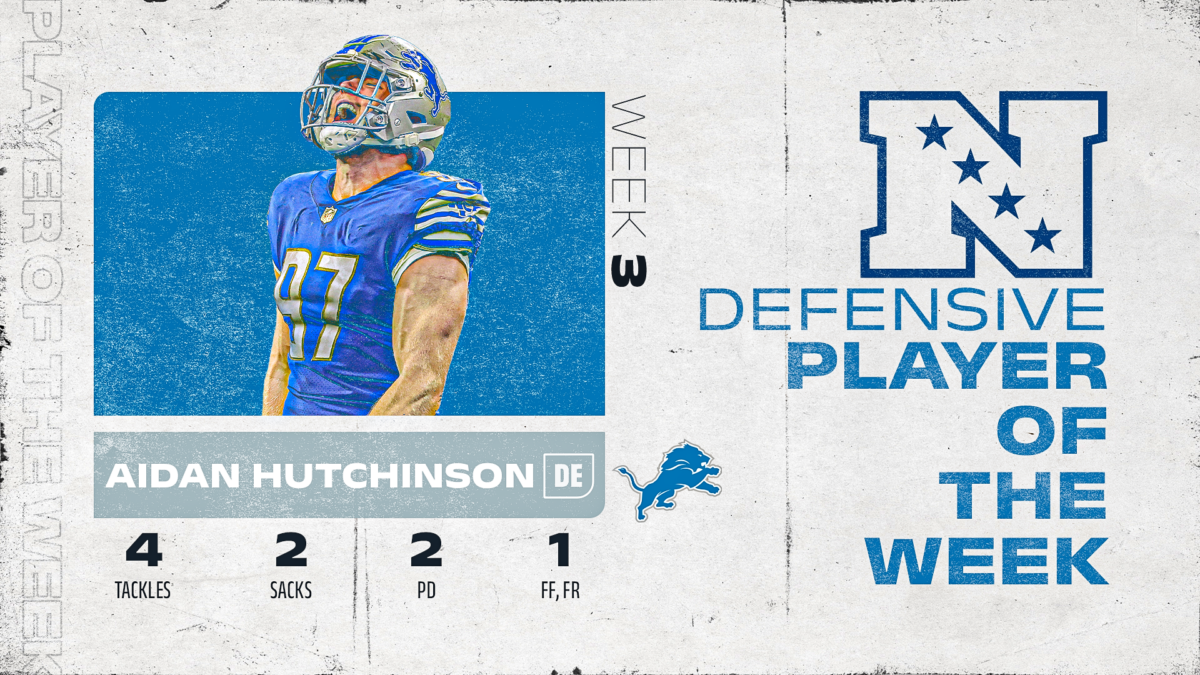 Aidan Hutchinson wins NFC Defensive Player of the Week honors
