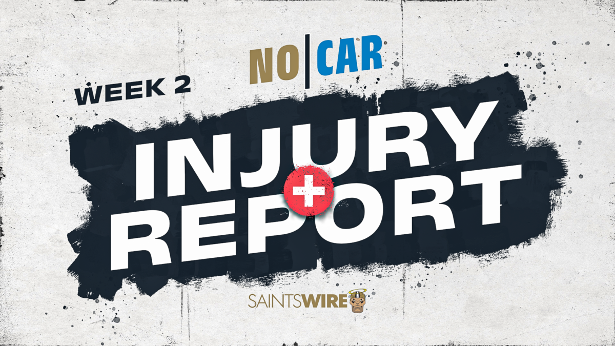 Saints bring more good news on updated injury report for Week 2 vs. Panthers