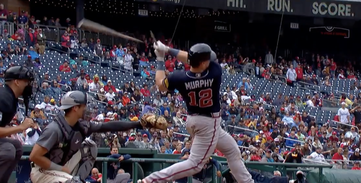 MLB fans were in awe after Sean Murphy managed to hit a 398-foot home run with a broken bat