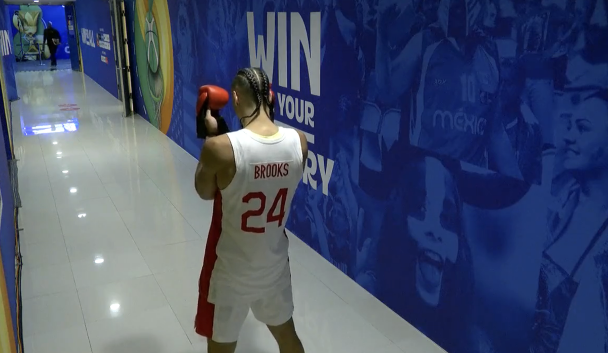 Dillon Brooks hilariously wore boxing gloves to greet his teammates after FIBA World Cup quarterfinal ejection