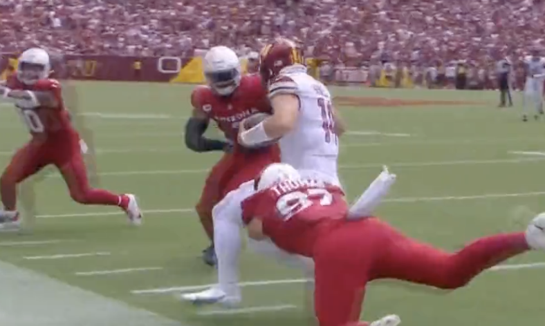 NFL fans blasted Cardinals’ Kyzir White for a recklessly dirty hit on the Commanders’ Sam Howell