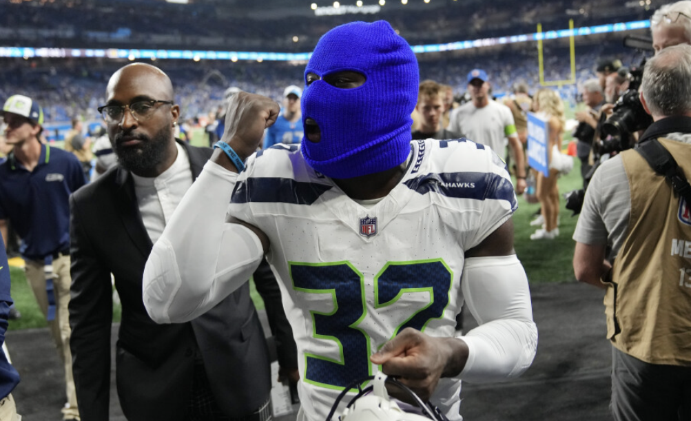 The Seahawks’ Jerrick Reed trolled Lions’ C.J. Gardner-Johnson by mocking his overzealous blue ski mask stunt