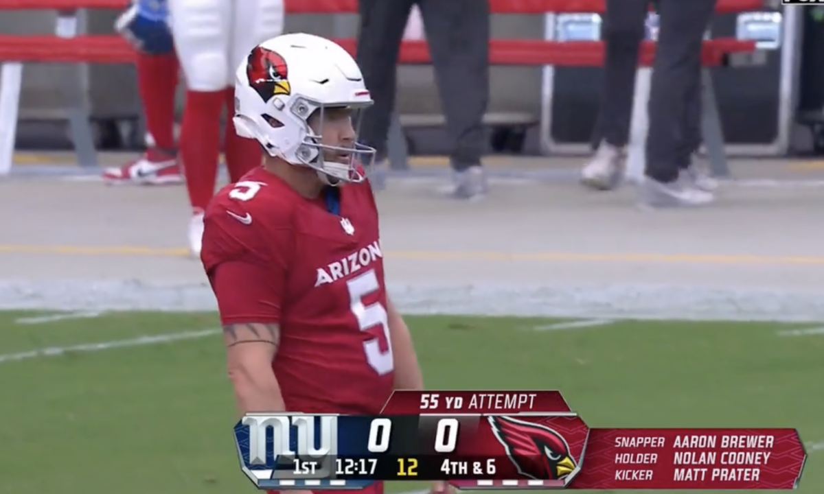 NFL announcer Adam Amin brutally jinxed Cardinals kicker Matt Prater before a 55-yard kick