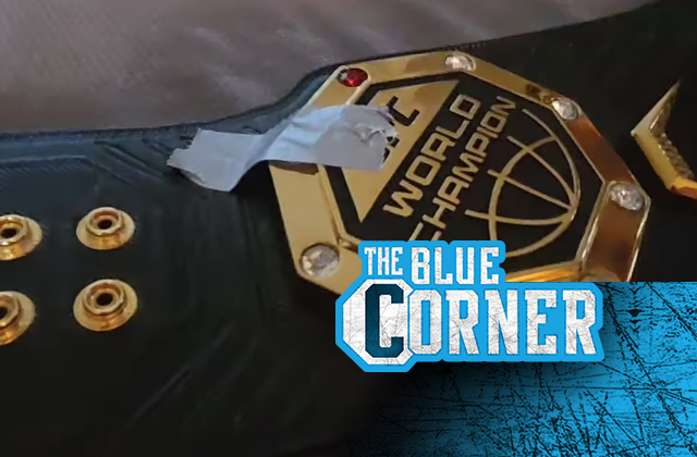 Video: Sean Strickland breaks new UFC belt, patches it up with duct tape