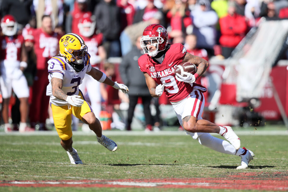 Former Arkansas and current LSU safety, Greg Brooks Jr., to miss Saturday’s game, per Brian Kelly