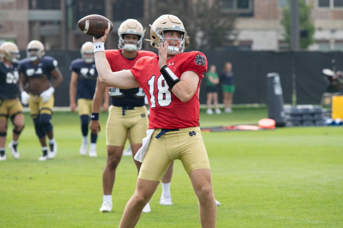 Social media reacts to Notre Dame QB Steve Angeli’s first TD pass