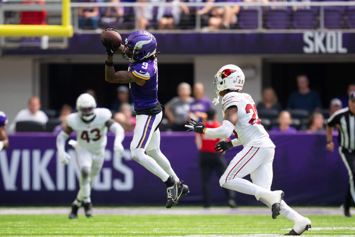 Vikings elevate WR from practice squad for Sunday’s game