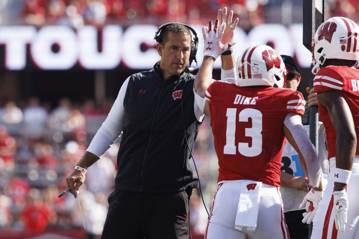 WATCH: Badgers analyst catches up with Luke Fickell before Purdue game