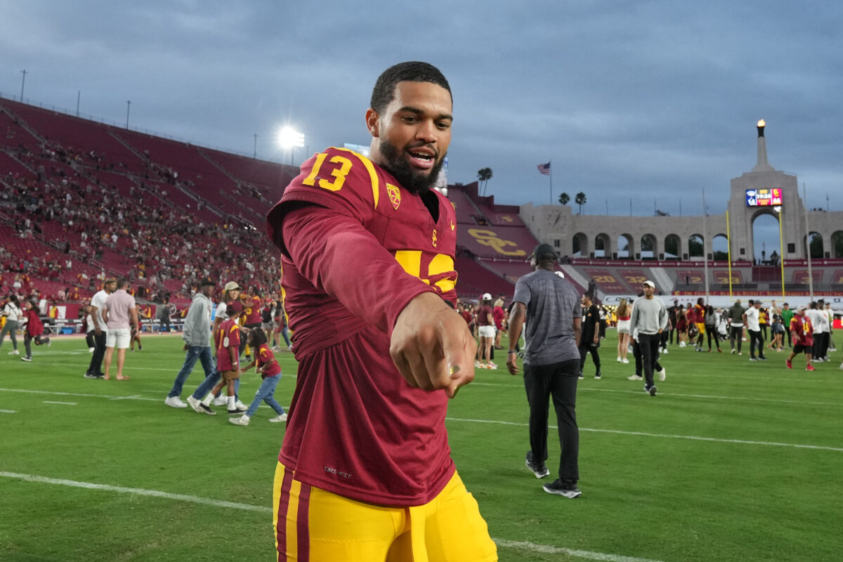 USC tsunami: Caleb Williams scores avalanche of points in awesome first-half display