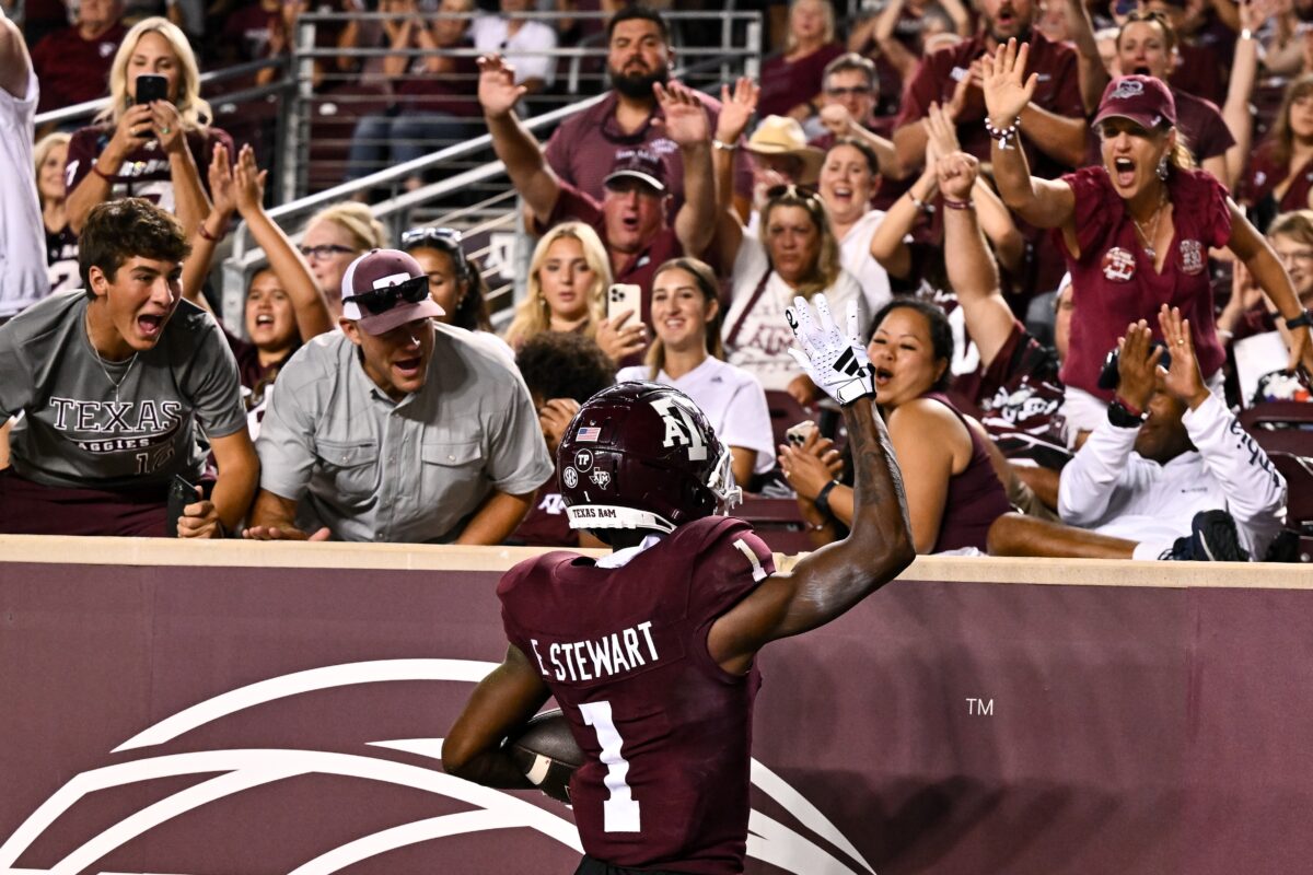 Texas A&M wide receiver Evan Stewart ranks top five in NIL valuation