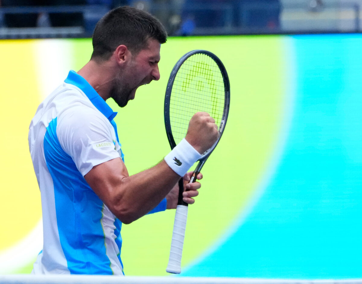 WATCH: Tennis superstar Novak Djokovic imitates Travis Kelce at U.S. Open