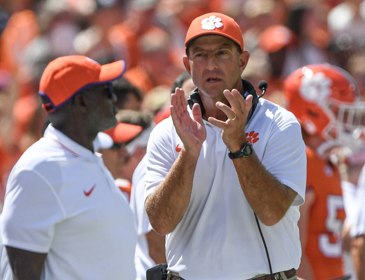 Dabo Swinney on the Clemson vs. Florida State noon kickoff