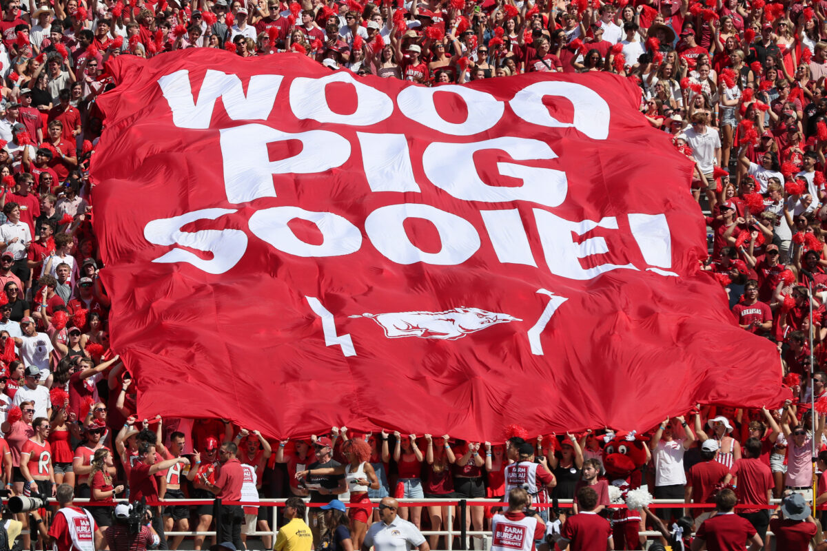 Conditions in Fayetteville are perfect for Hog fans to show up and show out Saturday night