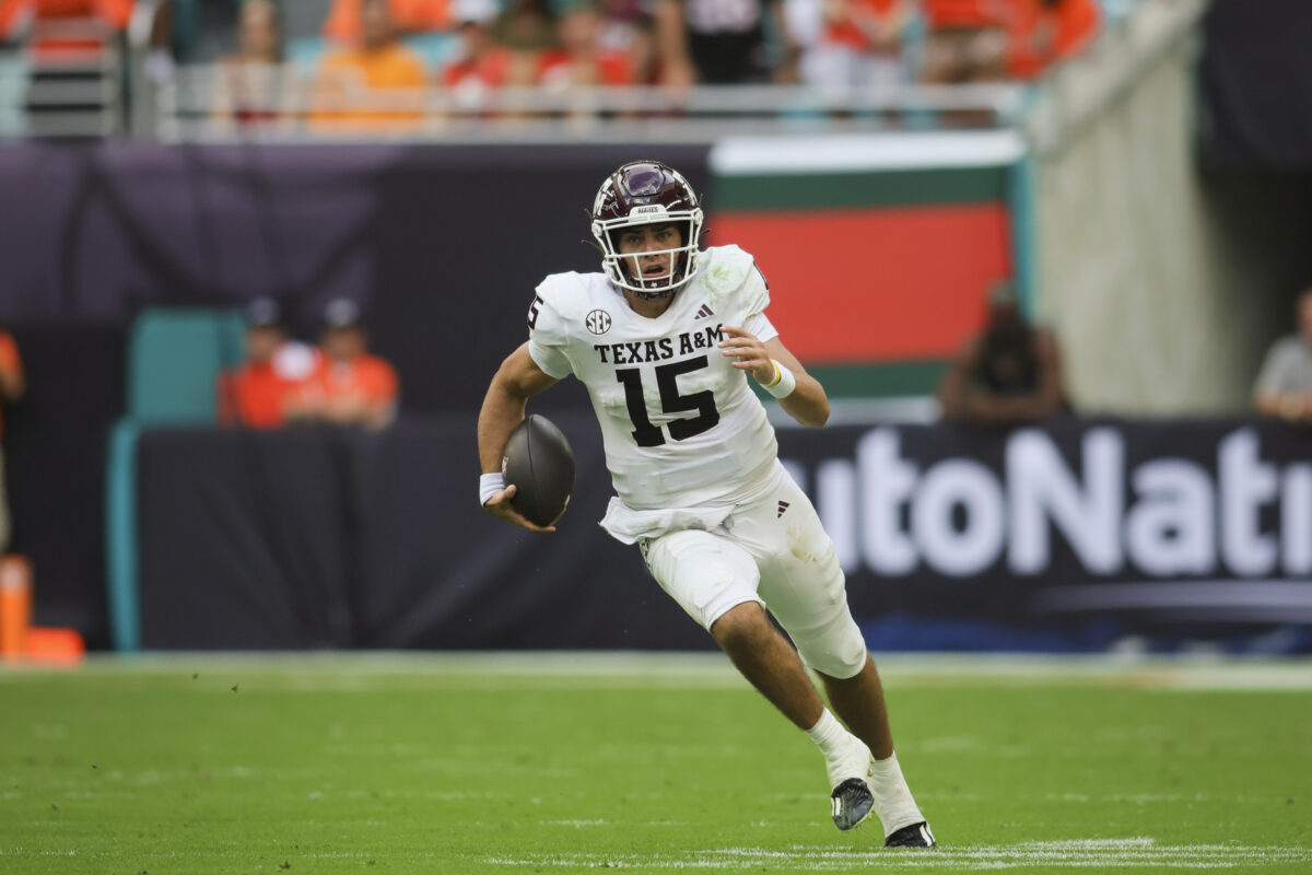 Texas A&M’s Weigman leads SEC in QBR through two games
