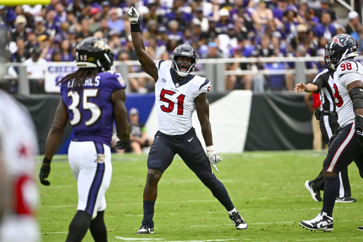 LOOK: Best photos from Houston Texans’ 25-9 loss to the Baltimore Ravens