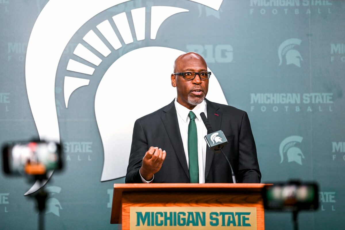 Quotes: Michigan State football acting head coach Harlon Barnett speaks to the media for the first time