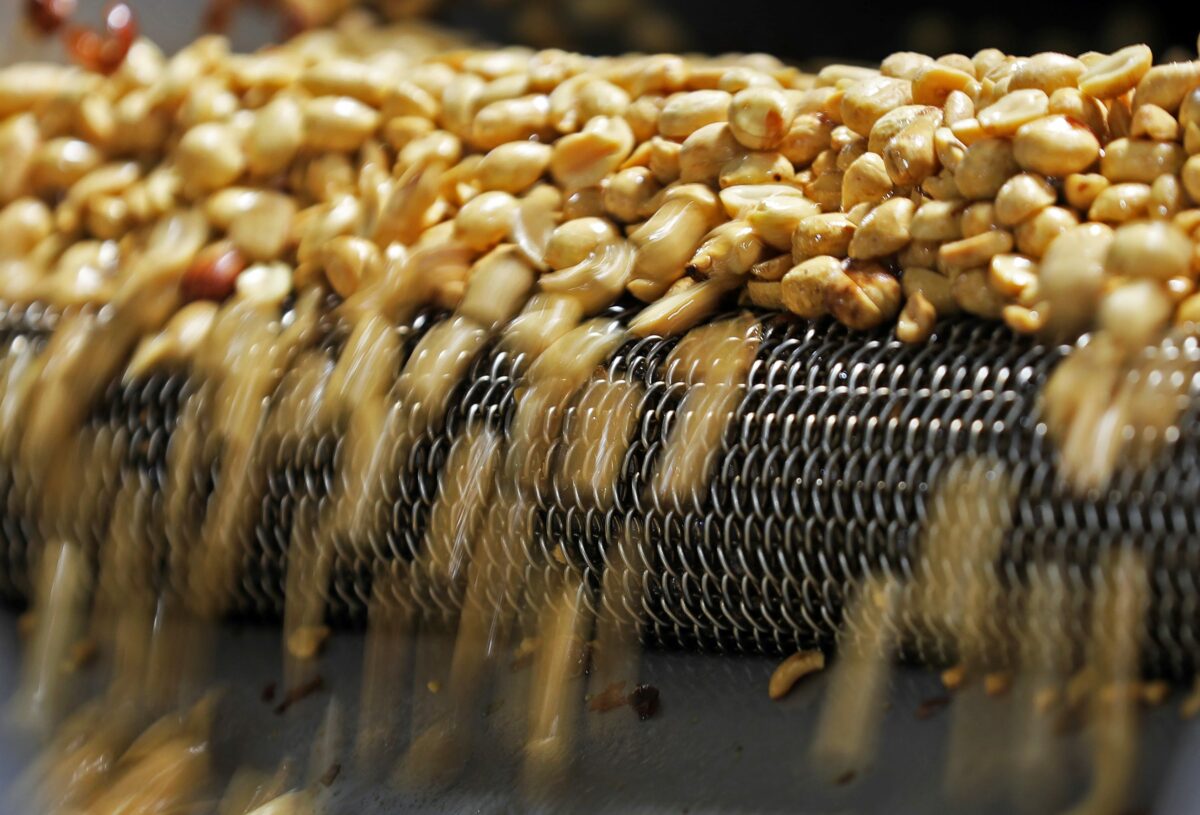 Where are peanuts produced the most in the United States?
