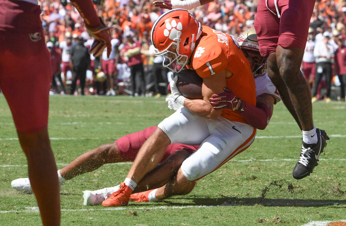 Clemson leads Florida State 24-17 behind Will Shipley’s first rushing touchdown of the season