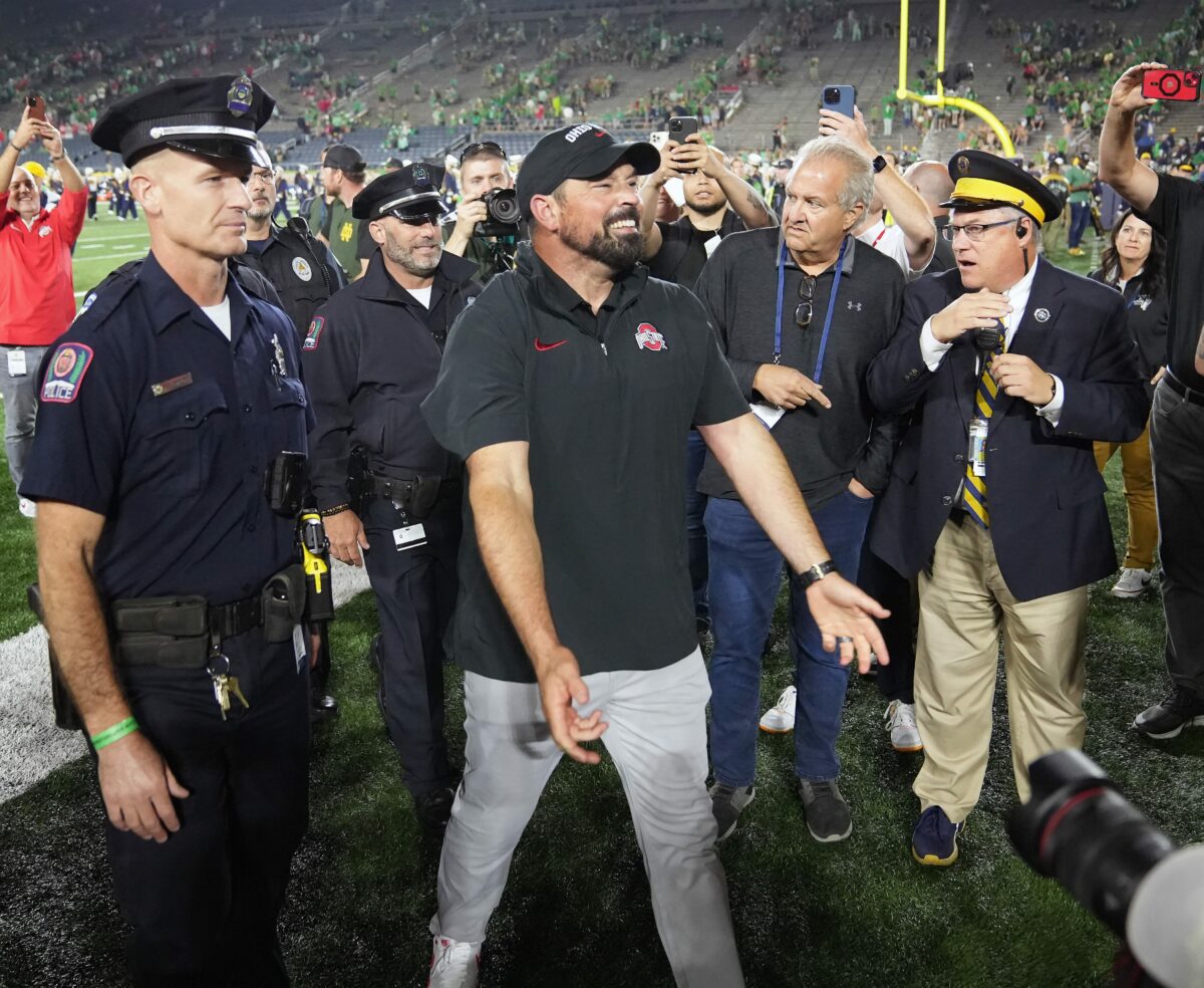 Ohio State head coach Ryan Day earns national recognition after defeat of Notre Dame