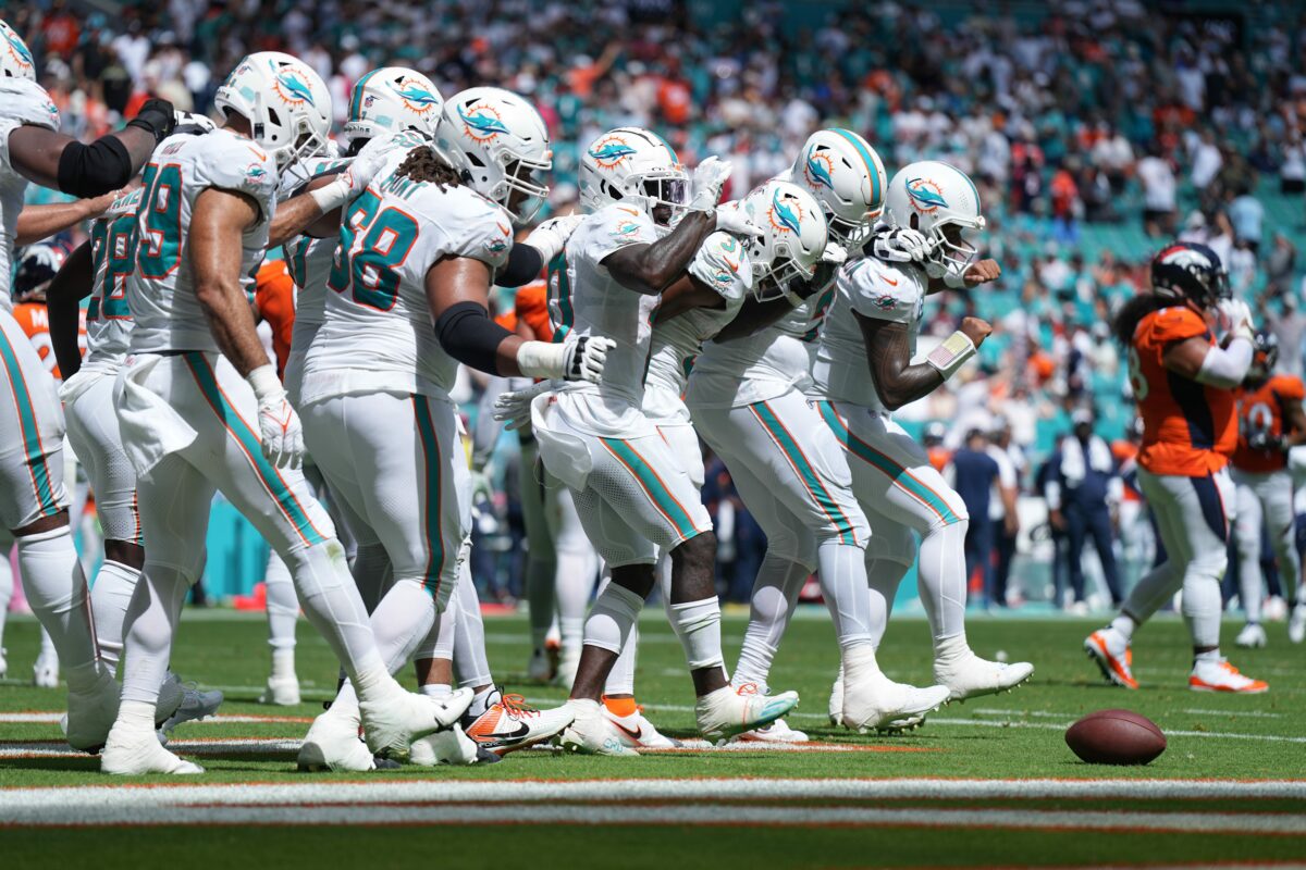 The Dolphins matched a feat last accomplished  by the championship Lions in 1957