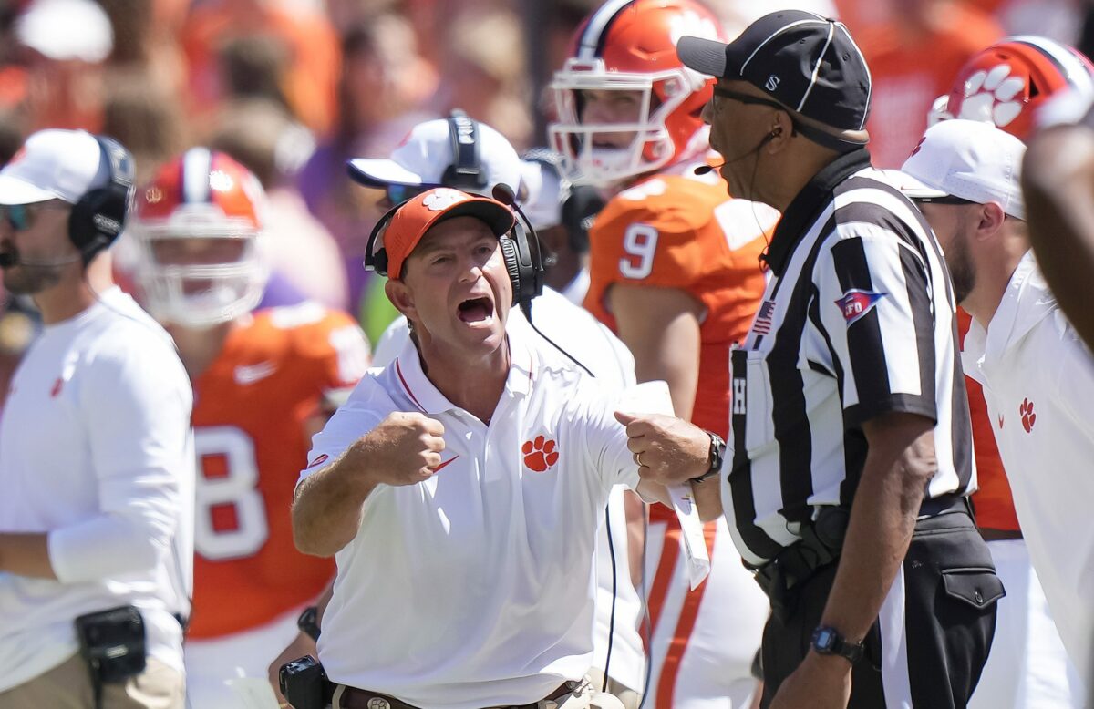 College football fans roasted Dabo Swinney after Clemson botched the end of its Florida State loss