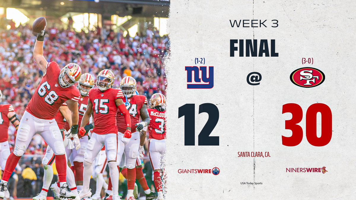Giants again fall flat in prime time as 49ers dominate, 30-12