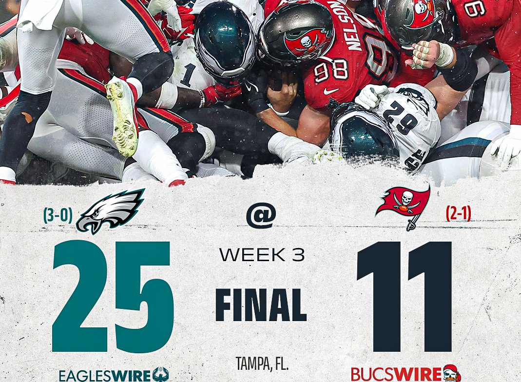 Takeaways and observations from Eagles 25-11 win over Buccaneers in Week 3