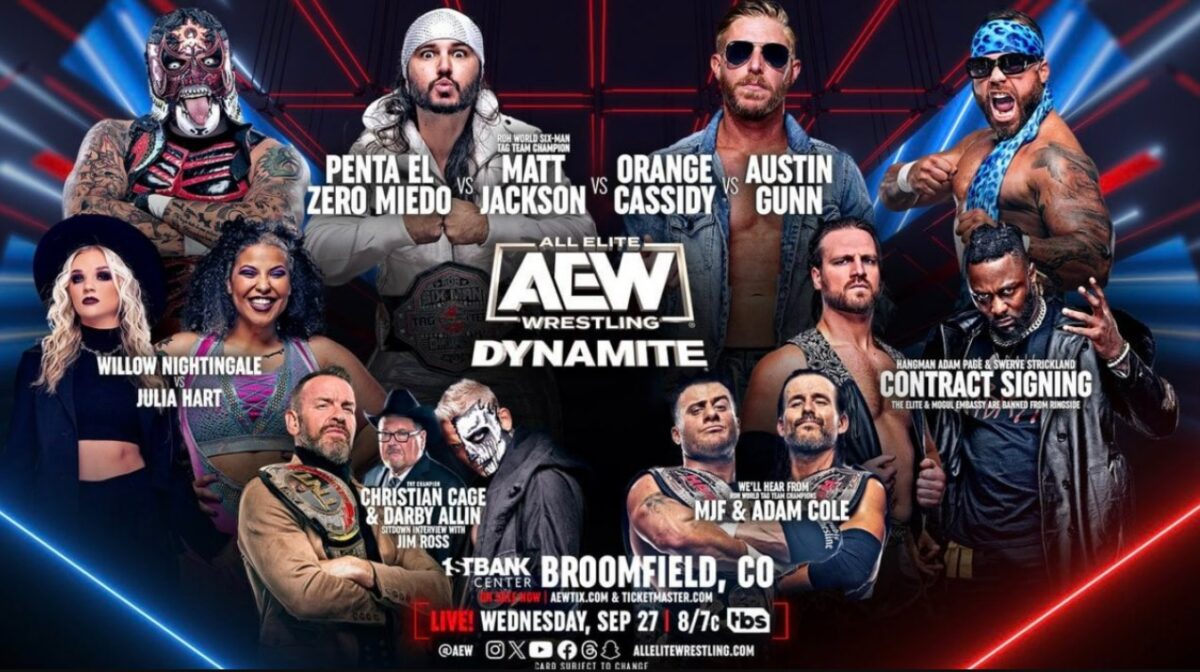 AEW Dynamite preview 09/27/23: Hangman-Swerve contract signing, Willow vs. Julia