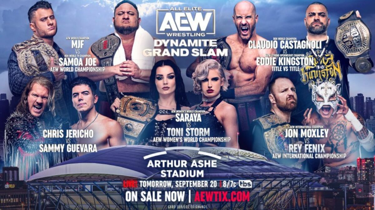 AEW Dynamite Grand Slam 2023 preview: Gold up for grabs at Arthur Ashe
