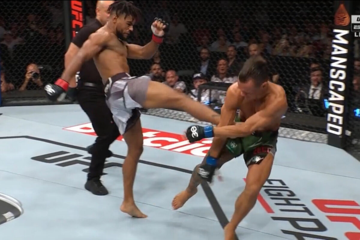 UFC Fight Night 226 video: Morgan Charriere double-body kicks Manolo Zecchini for the win, blows roof of Accor Arena