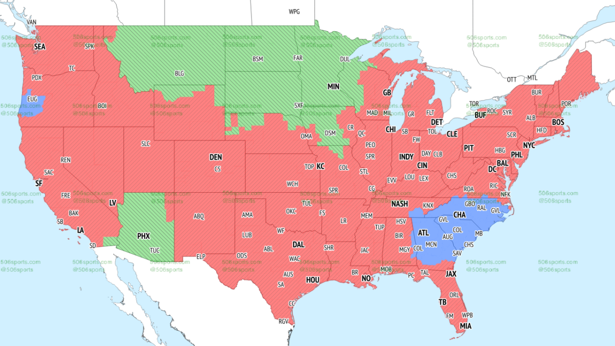 NFL Week 7 TV coverage maps