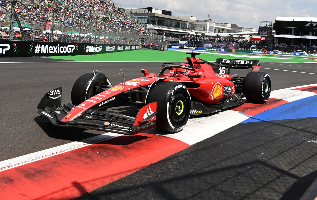 Leclerc leads shock Ferrari lockout after eventful Mexico GP qualy