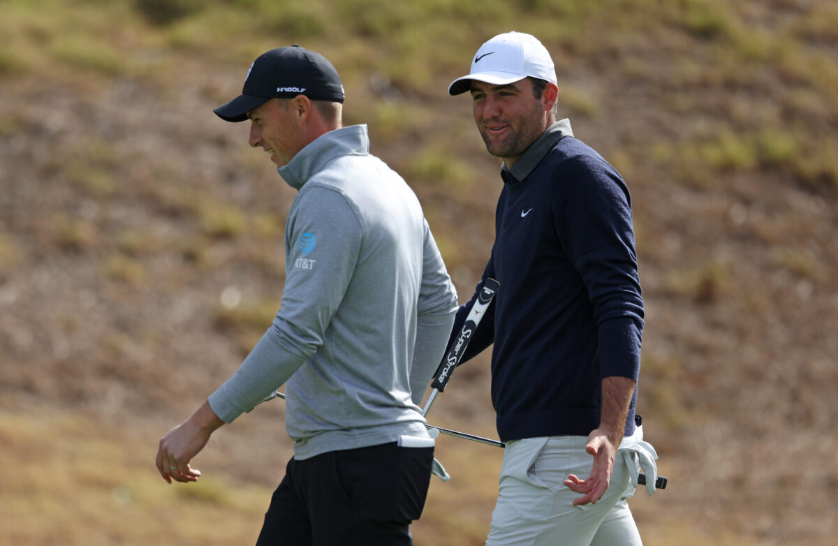 Jordan Spieth, Scottie Scheffler rep Texas Rangers at Game 1 of 2023 World Series