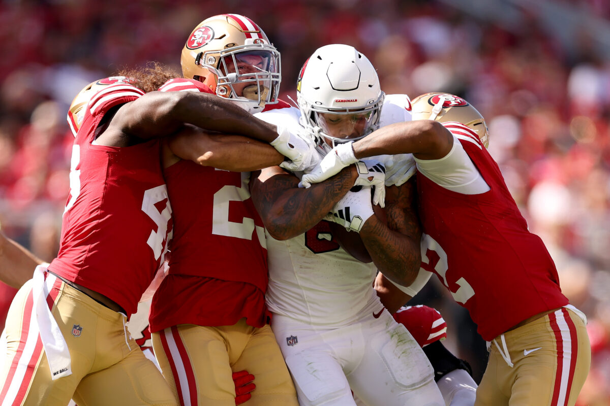 Watch: 49ers’ Talanoa Hufanga and Cardinals’ James Conner get into scuffle after game