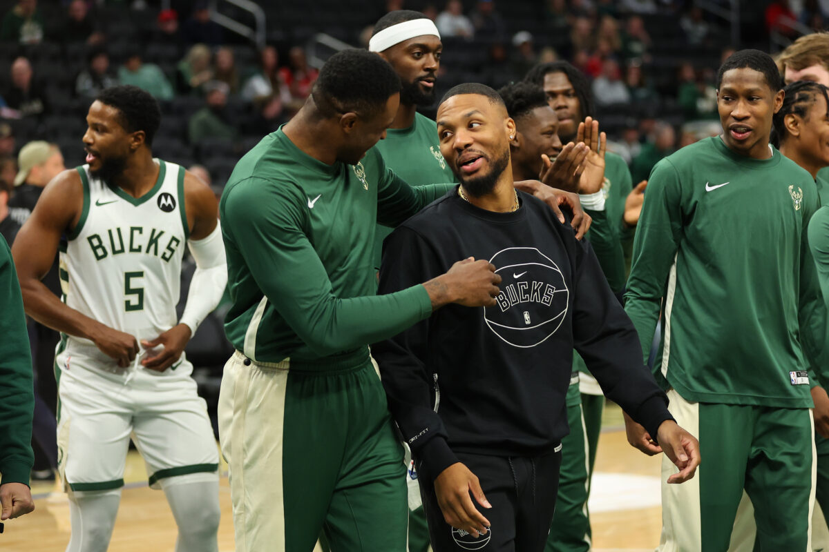 LOOK: Damian Lillard laughs with the other Antetokounmpo and other pictures from the day in the NBA