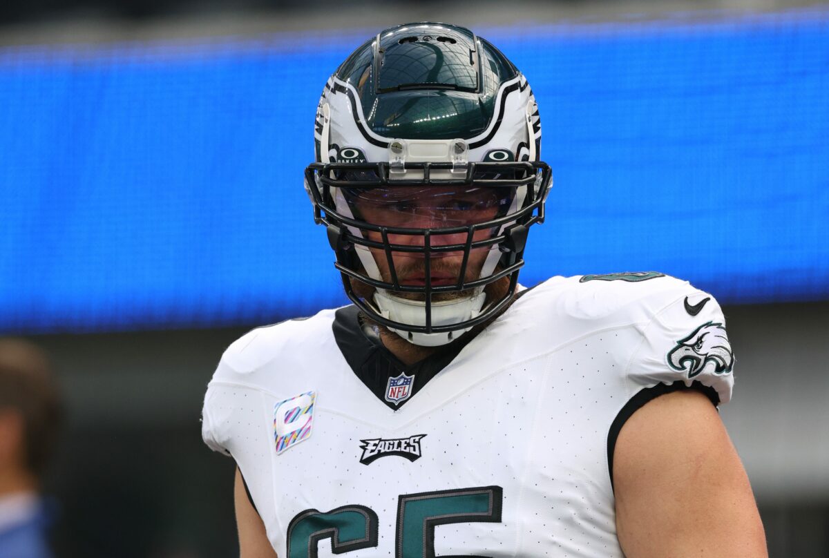 Report: Eagles’ Lane Johnson suffered a high ankle sprain in loss to Jets