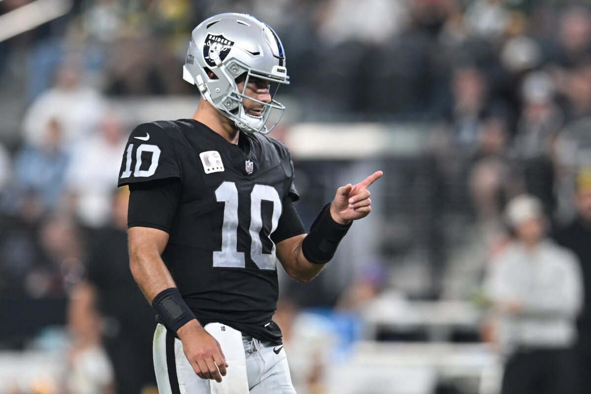 Raiders, Bears Thursday injury report: QB Jimmy Garoppolo misses another practice