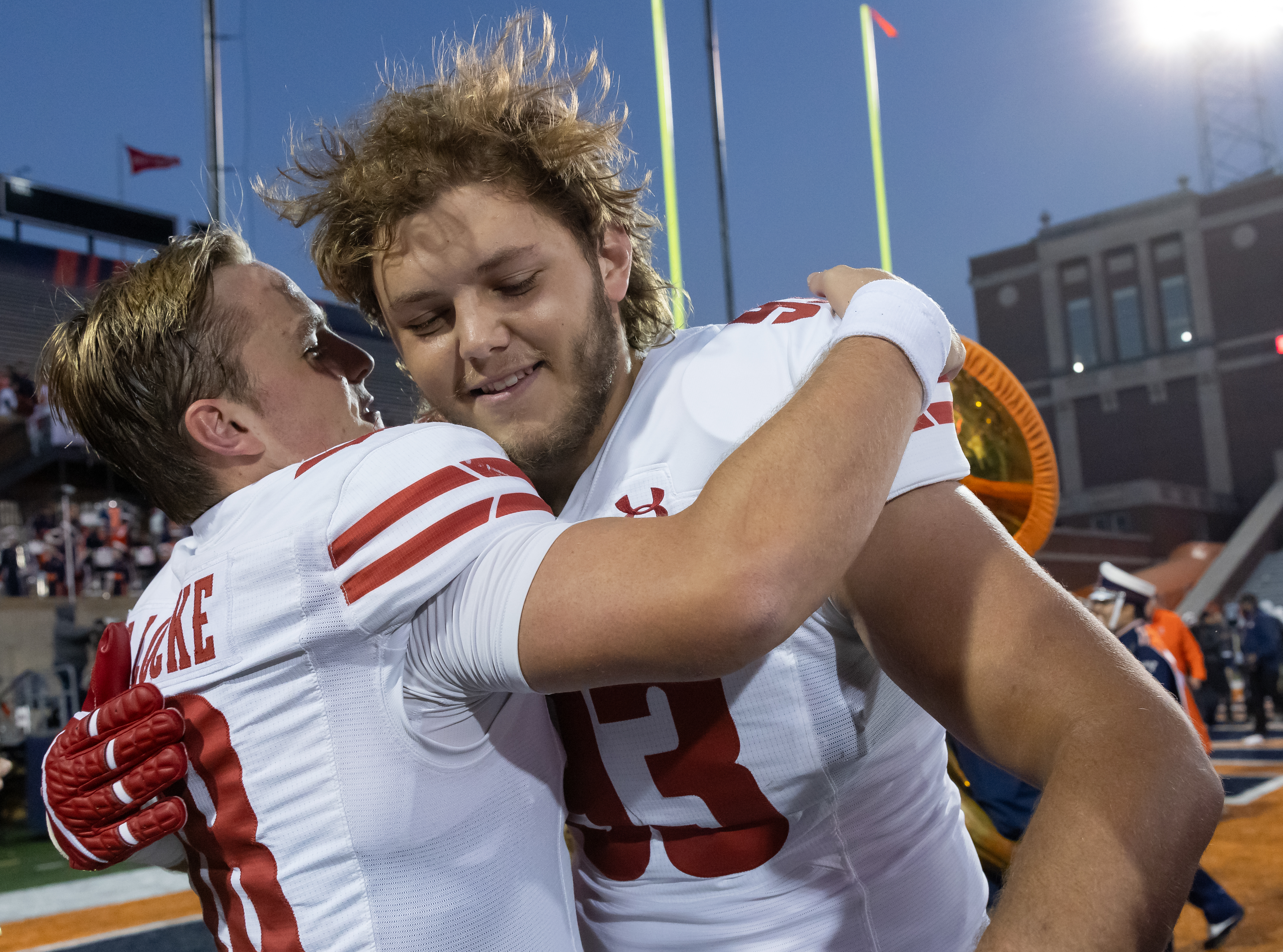 WATCH: Wisconsin OT Nolan Rucci discusses catching game-winning TD at Illinois