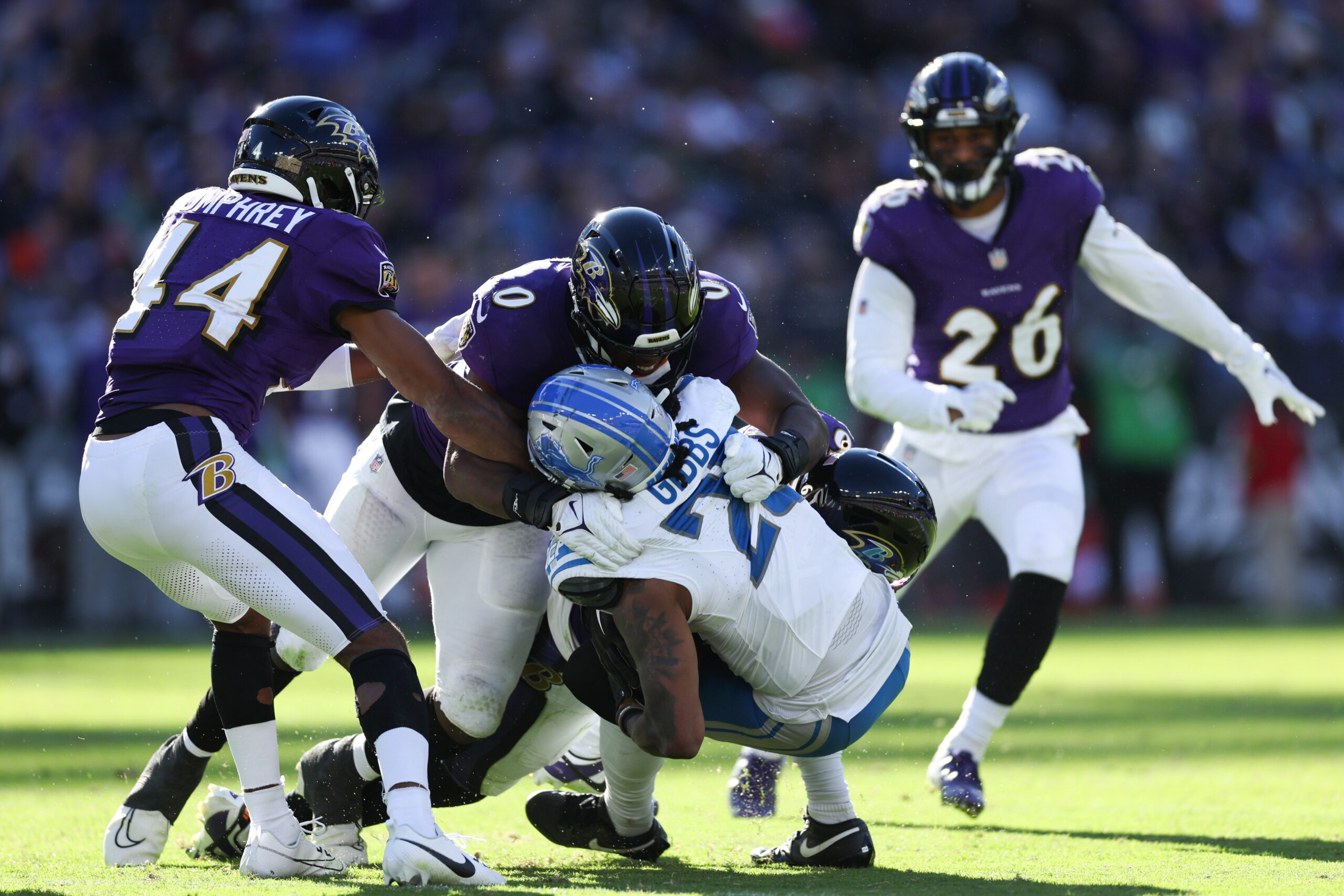 Rookie Report from Lions’ Week 7 Loss to Ravens