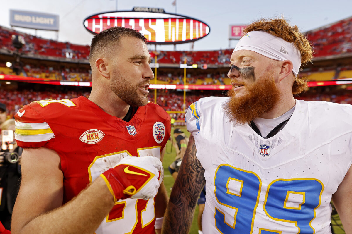 Chiefs TE Travis Kelce gives great advice to Chargers DT Scott Matlock
