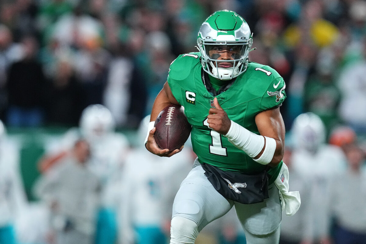 Jalen Hurts ties Randall Cunningham for most rushing TDs by a QB in Eagles history