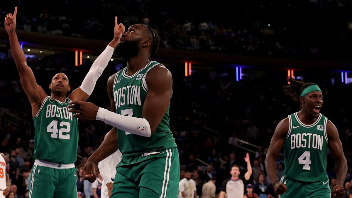 Jaylen Brown likens new Boston Celtics teammate Jrue Holiday to a boxer on defense
