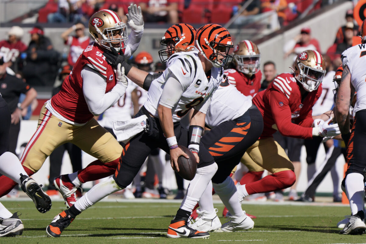 Watch: Arik Armstead comes up with second sack of Joe Burrow on third down vs. Bengals