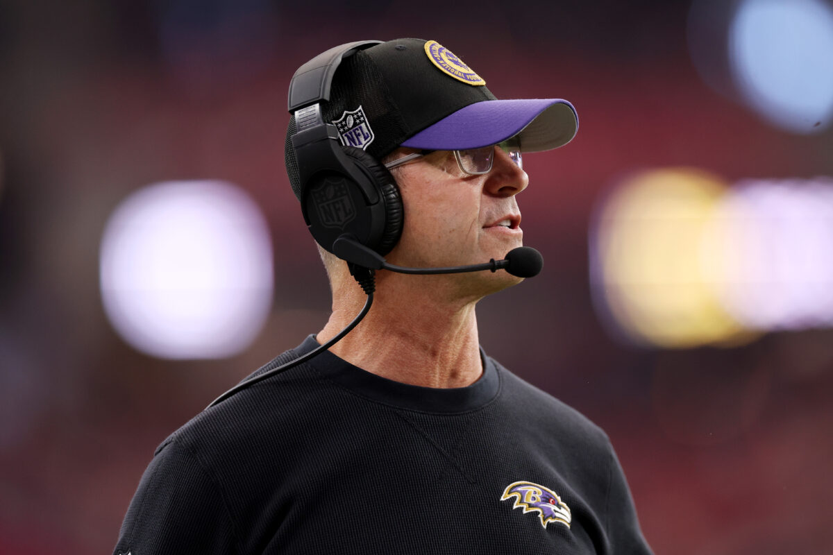 Ravens HC John Harbaugh discusses field conditions in Week 8 vs. Cardinals