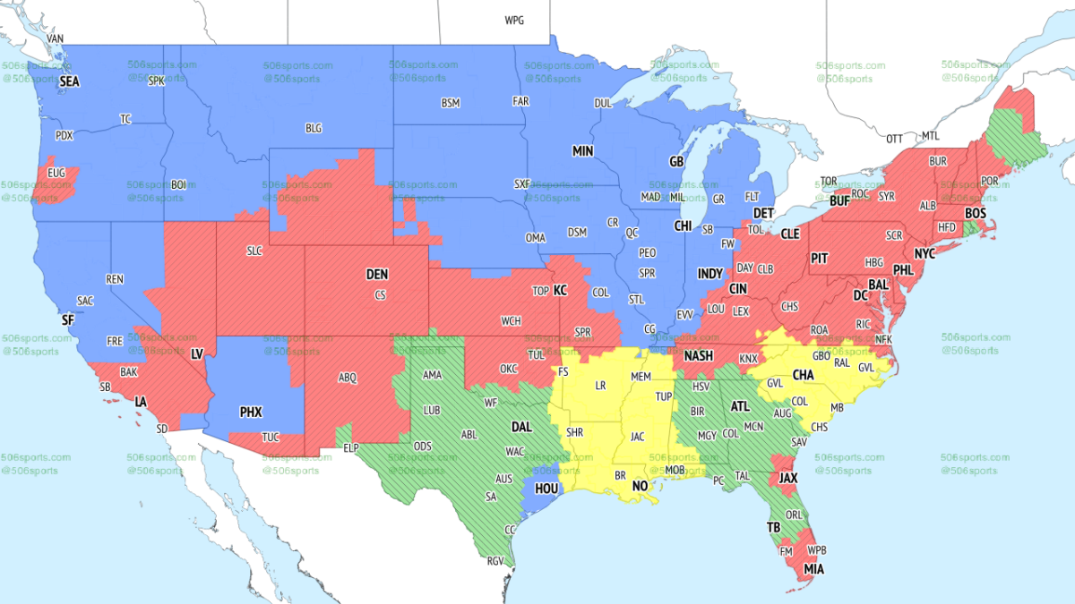 NFL Week 6 TV coverage maps