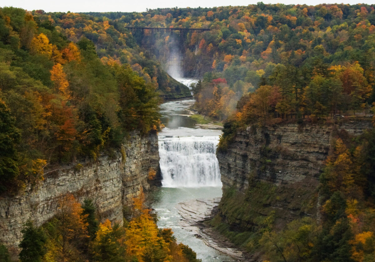 Go on a cozy fall camping trip at Letchworth State Park