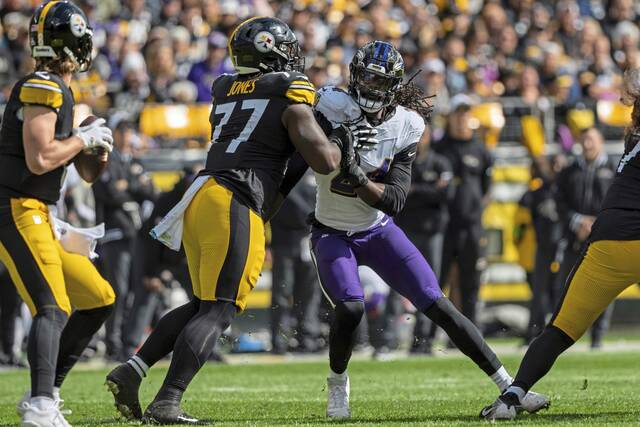 Steelers gave rookie Broderick Jones ‘no help’ in first career start vs. Ravens